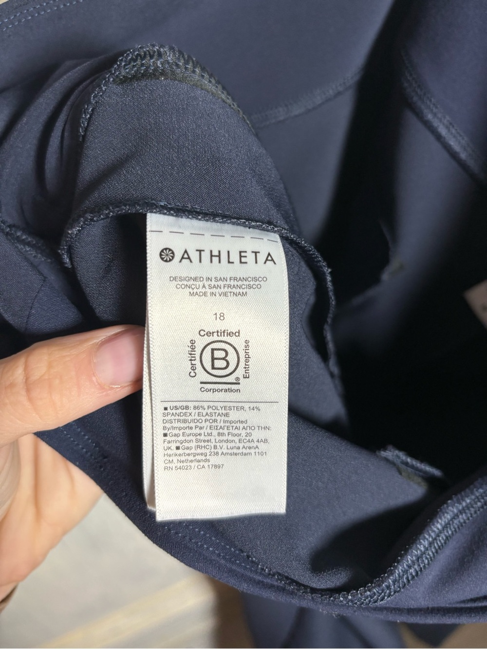 Athleta Navy Endless High Rise Pant Stretch Travel Comfort Athleisure Flattering - Picture 12 of 12